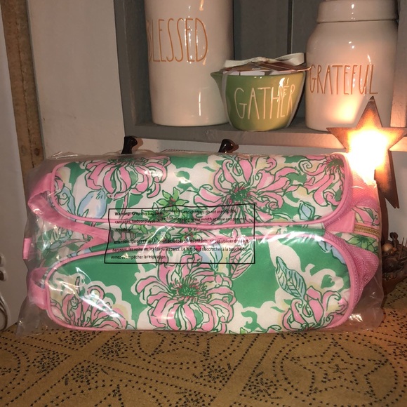 Lilly Pulitzer Shoe Bag Spearmint Blossom Views - Picture 4 of 4